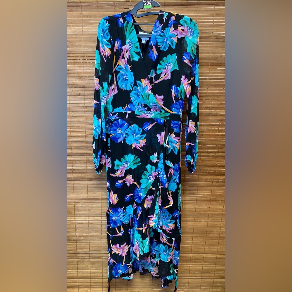 M5 Milly Hadlee Floating Cosmos Floral Long Sleeve Dress